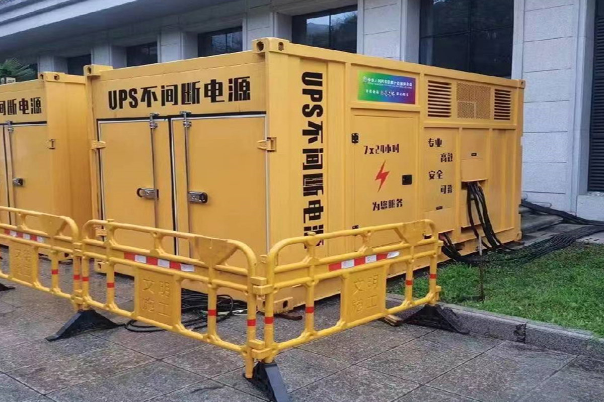 祁连发电机租赁施工现场